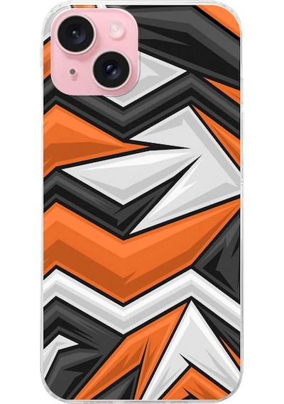 Apple Uyumlu iPhone 15 Grafiti Tasarımlı Slim Fit Şeffaf Silikon Kılıf