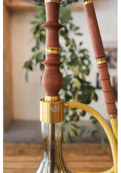 Alfeshisha Ottoman Ahşap Gold Nargile