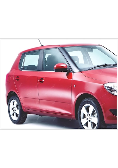 Skoda Fabia Mk2 Hb Krom Cam Çıtası 4 Prç 2008-2014 Arası P.Çelik