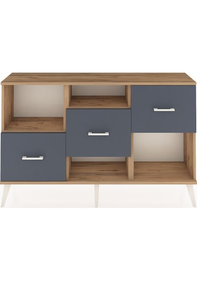 Arges Konsol 2 Raflı 3 Çekmeceli 132x30x83 Çam-çam/antrasit Çam/antrasit Arges Konsol 2 Raflı 3 Çekmeceli 132x30x83 Çam-çam/antrasit Çam/antrasit