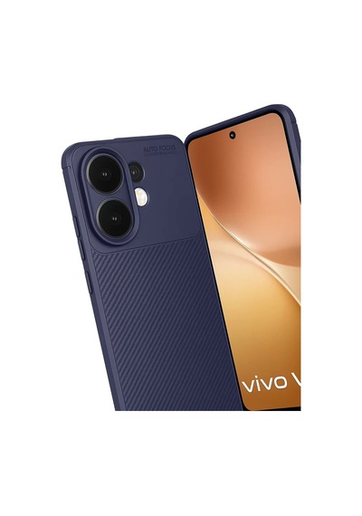 Newface Vivo V60 5g Auto Focus Karbon Kapak - Lacivert