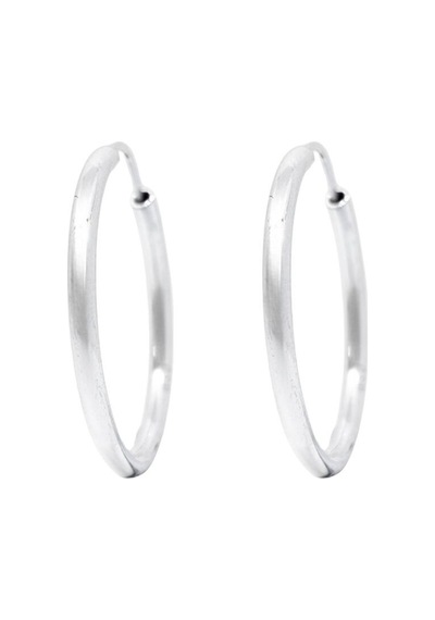 Oya Silver Gümüş Halka Küpe 3mm Kalınlık-3x3cm