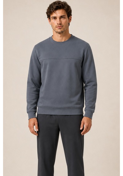 Redline Steni Yeni Sezon Erkek Regular Fit Kışlık Bisiklet Yaka Sweatshirt Antrasit