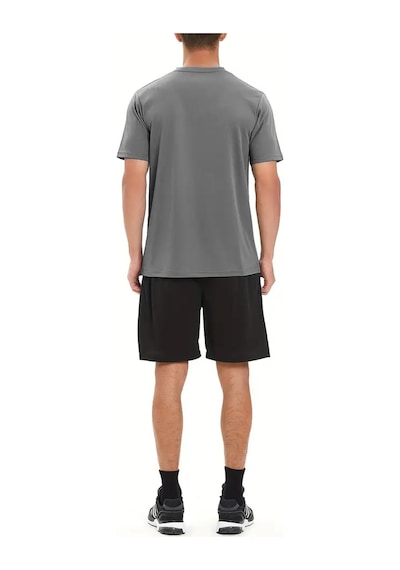 Ghassy Co. Erkek Ultra Esnek Nem Emici Vücut Geometrik Hızlı Kuruyan Hafif Spor T-shirt Füme Ghassy Co. Erkek Ultra Esnek Nem Emici Vücut Geometrik Hızlı Kuruyan Hafif Spor T-shirt Füme