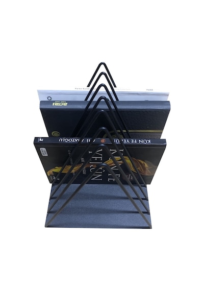 Metal Üçgen Dergilik Plaklık Gazetelik 7 'Li Sac Raf Wd43S