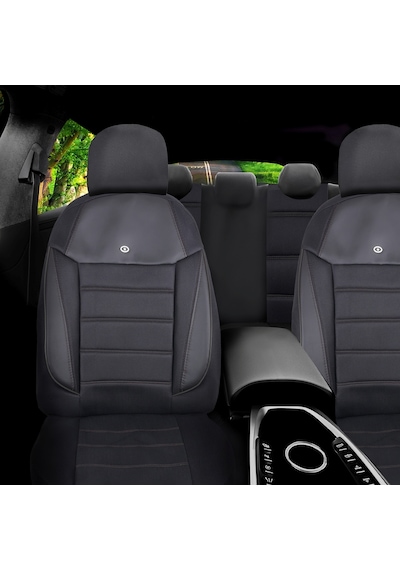 Peugeot 406 Araçlara Uyumlu Oto Koltuk Kılıfı Seti- Yıldız Serisi Siyah