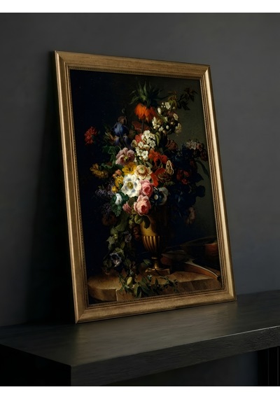 Gold Varaklı Vintage Çerçeveli Büyük Boy Tablo Dark Floral Hollanda Stili Çiçek Natürmort Dokulu Yağlı Boya Dekoratif Tablosu 50 X 70 Çerçeveli 60 X 80 Gold Varaklı Vintage Çerçeveli Büyük Boy Tablo Dark Floral Hollanda Stili Çiçek Natürmort Dokulu Yağlı Boya Dekoratif Tablosu 50 X 70 Çerçeveli 60 X 80