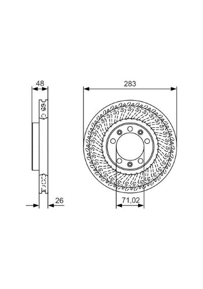 Peugeot 308 1.2 2014-2021 Bosch Ön Disk 283mm 2 Adet
