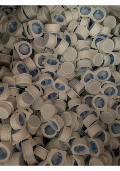 Kilitli Beyaz Plastik Kapak 29,5Mm 10 Adet