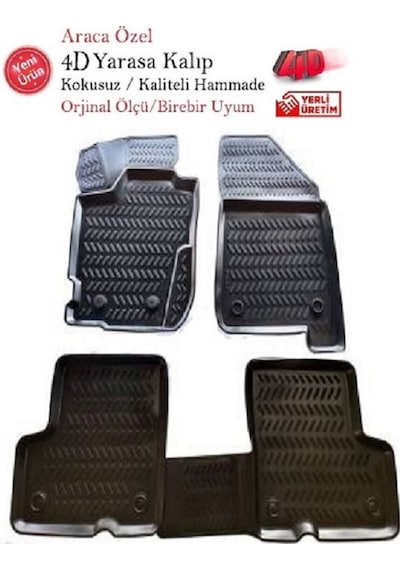 Renault Symbol 2013-2018 4d Yarasa Kalıp Havuzlu Paspas