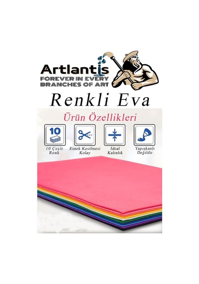 Eva 10 Renk A4 20x30 1 Paket Düz Eva Süngeri 10 Lu Renkli Eva 20 30 Elişi Okul Öncesi Ana Sınıfı İlkokul
