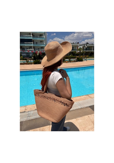 Zeora Home Kadın Jüt Hasır Görünümlü Plaj Çantası Ve Geniş Kenarlı Şapka Seti Yazlık Tatil Omuz Çantası Plaj Kombini Bej Bej Zeora Home Kadın Jüt Hasır Görünümlü Plaj Çantası Ve Geniş Kenarlı Şapka Seti Yazlık Tatil Omuz Çantası Plaj Kombini Bej Bej