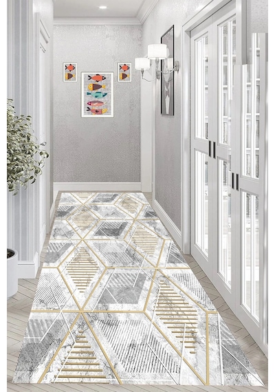 Eliana Home Dijital Baskı Yıkanabilir Kaymaz Taban Salon Halısı Ve Yolluk Rvg0989-fnl239 Bej