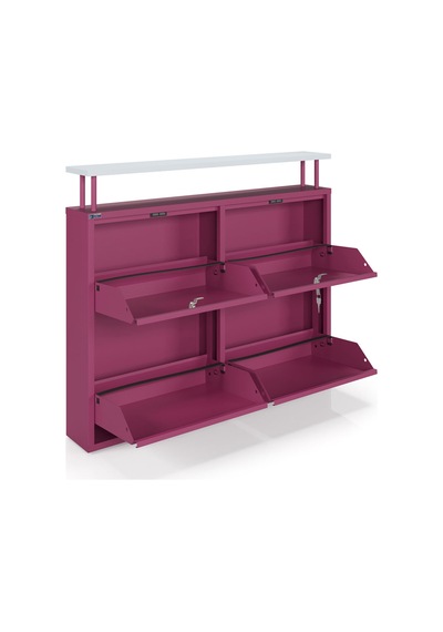 Ceha Kilitli Tablalı 4'lü Metal Ayakkabılık - Pembe K.AYK-2.4/B/P 4010/KL Ceha Kilitli Tablalı 4'lü Metal Ayakkabılık - Pembe K.AYK-2.4/B/P 4010/KL