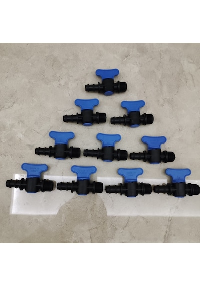 Damlama Sulama Plastik Vana 20 Mm 3/4" 10 Adet
