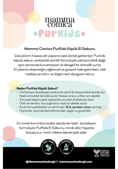 Purkids Prebiotikli Vegan Köpük El Sabun-400ml