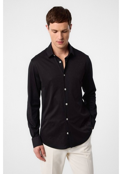 Antioch Slim Fit Erkek Gömlek Siyah