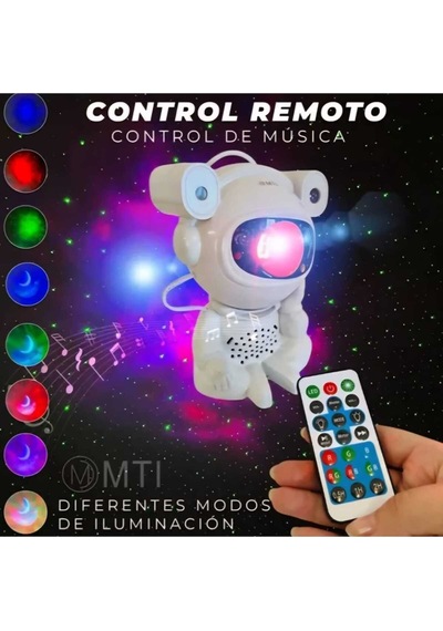 Astronot Led Aydınlatma Projektör Çok Renkli
