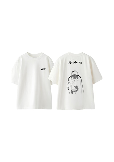 Thewert Naruto Obito Anime 5 Tasarım Sırt Baskılı Pamuk Beyaz Oversize T-shirt