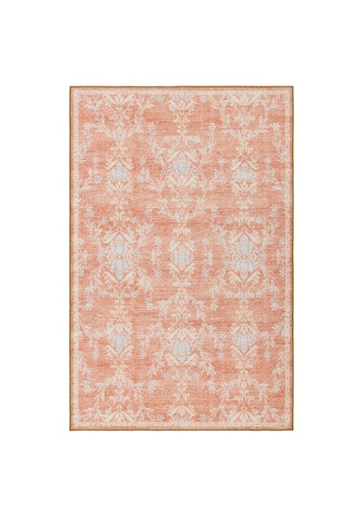 Cool Halı Private Xw Turuncu Eskitme Vintage Halı Otantik Görünümlü Dokuma Şönil Salon Halısı