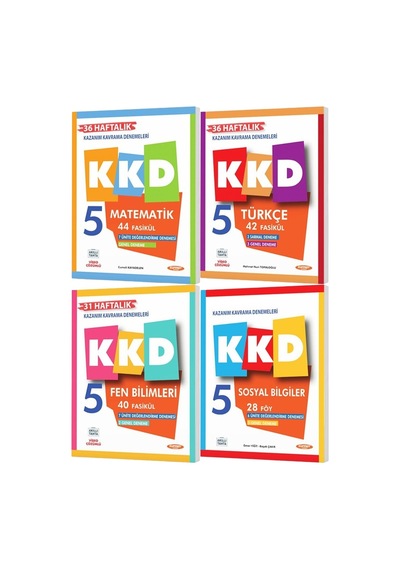 Kurmay 2027 5. Sınıf Matematik + Türkçe + Fen Bilimleri + Sosyal Bilgiler Haftalık Kazanım Kavrama Denemeleri Seti 4 Kitap Maarif Model