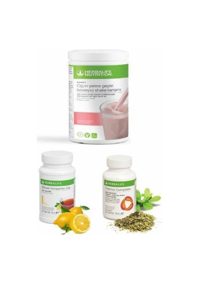 Herbalife Ahududu Beyaz Çikolata Shake 50gr Limon Çay Thermo Complate