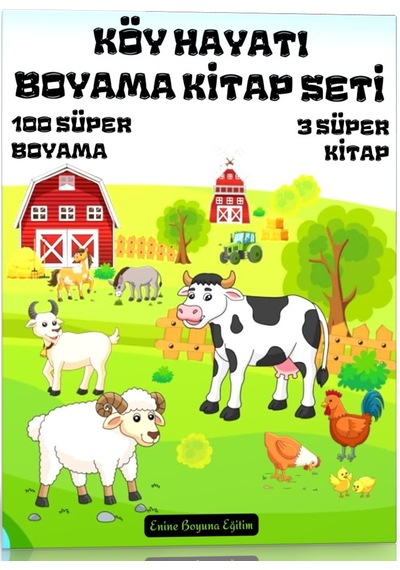 Köy Hayatı Boyama Kitap Seti 3 Süper Kitap