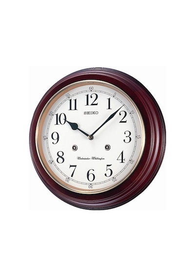 Seiko Qxh202Z Duvar Saati Bordo - Beyaz