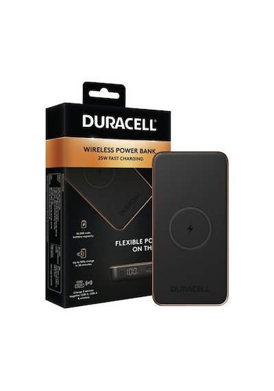 Duracell 10.000mAh 25W PD3 WIRELESS Power Bank