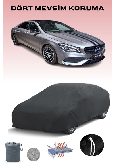 Siyah, Mercedes Cla C117 2016 - 2018, Araba Brandası, Oto Örtüsü, Araba Çadırı Siyah