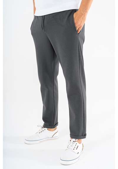 Souris Erkek Füme Modern Fit Casual Jogger Pantolon Pike Dokulu Mevsimlik