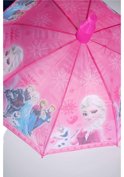 Çocuk Pvc Kılıflı Elsa Anna Otomatik Mekanizmalı Şemsiye Elsa-anna Pembe