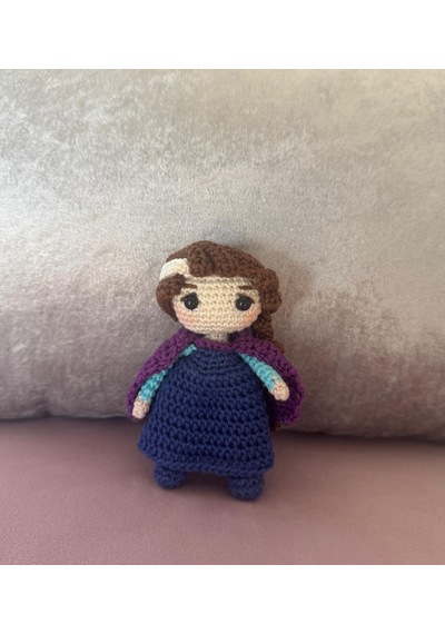 Mini Anna Amigurumi Oyuncak Bebek 11 Cm 002