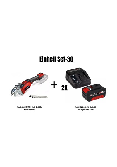 Einhell Set-30 Einhell GE-GS 18/150 Li - Solo Akülü Dal Kesme Makinesi + 2X Einhell 18V 4AH Pxc Starter Kit Akü & Şarj Cihazı Einhell Set-30 Einhell GE-GS 18/150 Li - Solo Akülü Dal Kesme Makinesi + 2X Einhell 18V 4AH Pxc Starter Kit Akü & Şarj Cihazı