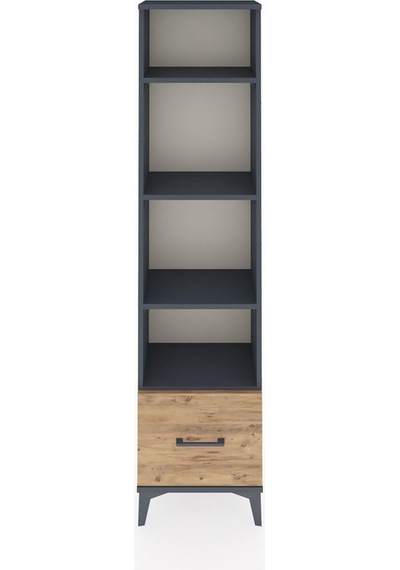 Arges Dolap 4 Raflı Tek Çekmeceli 44x30x182 Antrasit-çam Antrasit