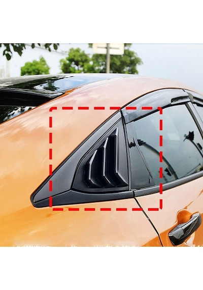 Honda Civic Fc5 Sedan Kelebek Cam Vizörü Piano Black 2016-2021