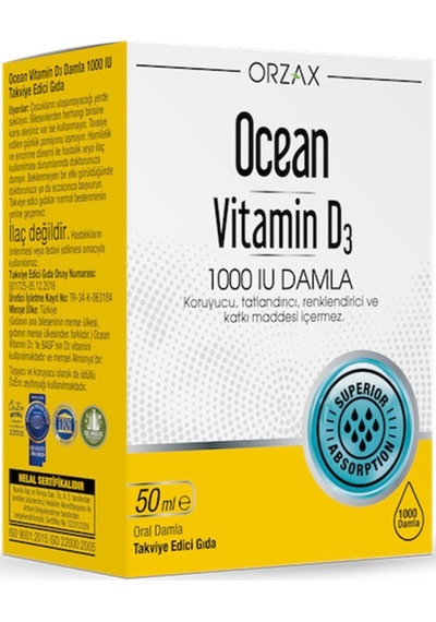 Vitamin D3 1000 Iu Damla 50 Ml
