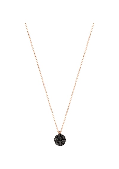 Siyah Taşlı Mercimek Gümüş Kolye Rose Gold