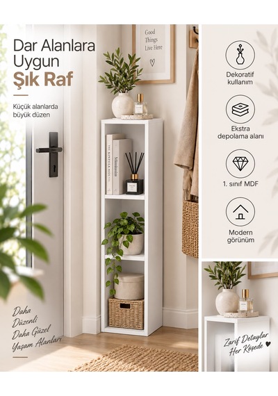 Dar Raf Gizlenebilir Özellik Beyaz