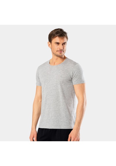Cacharel Erkek Bisiklet Yaka T-shirt Slim Fit 2169/gri Gri