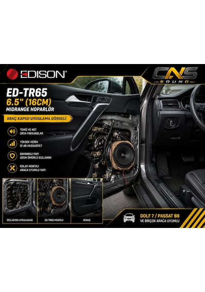 Edison Ed-tr65 6.5" 16 Cm Midrange Hoparlör 1" Vc 80w Rms 400w Max 4 Ohm