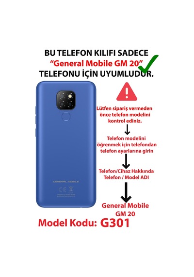 General Mobile Gm 20 Uyumlu Mustafa Kemal Atatürk Kolajları Baskılı Silikon Kılıf