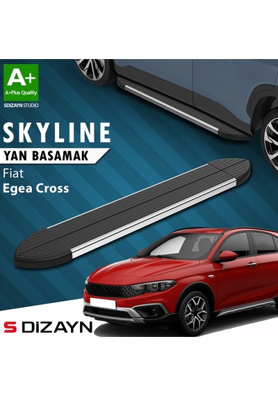 S-dizayn Fiat Egea Cross Skyline Krom Yan Basamak 183 Cm 2020 Üzeri A+ Kalite