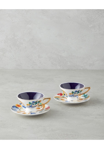 English Home Azalia New Bone China 4 Parça 2 Kişilik Kahve Fincan Takımı 90 Ml Renkli Renkli