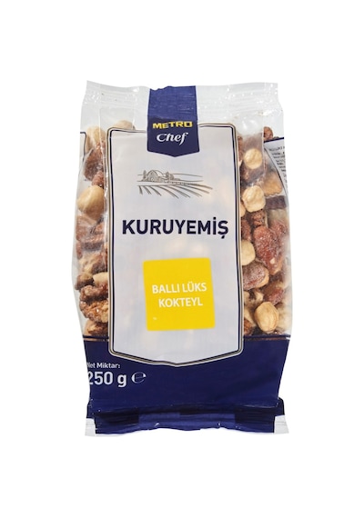 Metro Chef Ballı Kuruyemiş Karışık 250 G - Lezzetli Atıştırmalık 3'li Ekonomik Paket - 3 Adet Tarı
