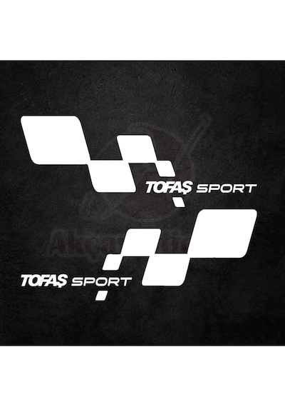 Tofaş Sport Kapı Altı Sag Sol Takım Set Oto Sticker Beyaz 30 11 Cm