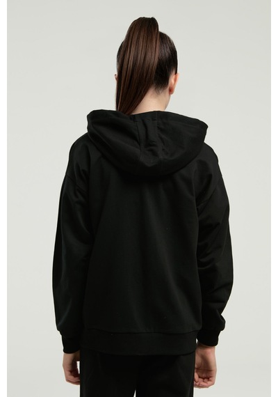 Kappa Kız Çocuk Siyah Sweatshirt Siyah