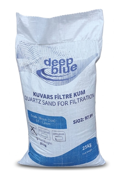 Deep Blue Havuz Filtre Kumu Kuvars 0,5-1,2mm 25kg