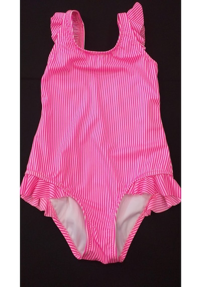 Sunsurf Kız Çocuk Mayo Pembe Çizgili Pembe