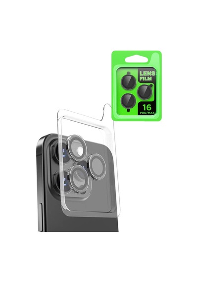 Newface Apple Uyumlu iPhone 16 Pro Max Raze Metal Kamera Lens - Siyah,